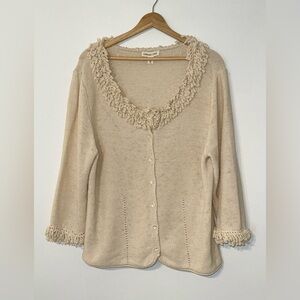 Coldwater Creek Fringe Cardigan